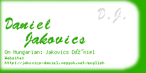 daniel jakovics business card